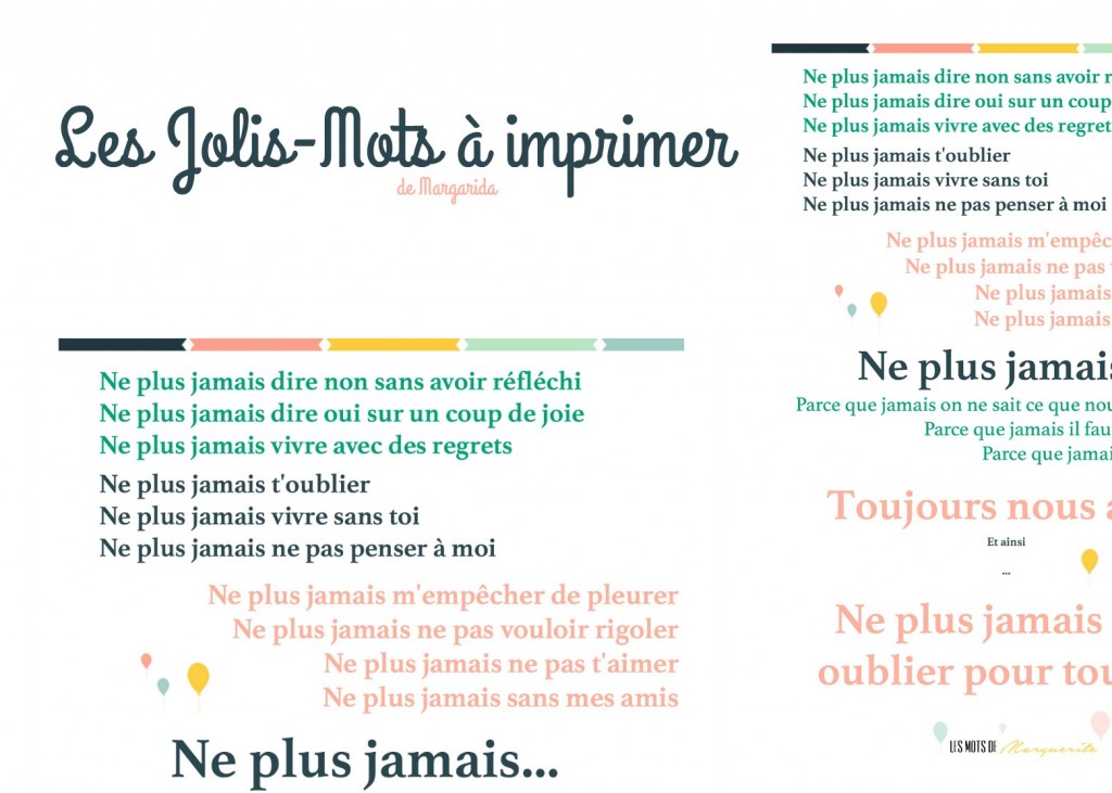 Les Jolis-Mots de Margarida à imprimer