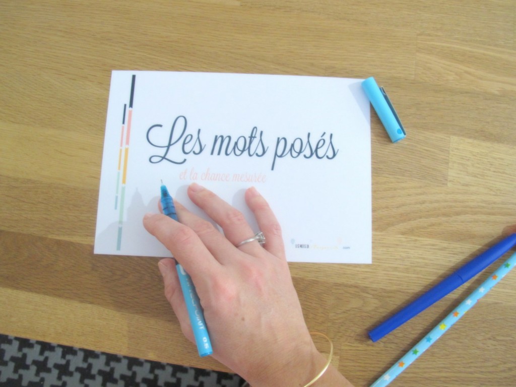 Les mots posés et la chance mesurée