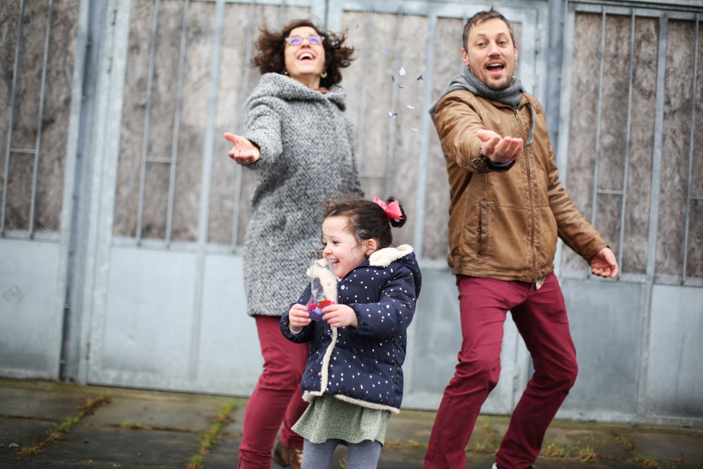 Séance photo famille Nantes urbaine avec "La danse de l'image"